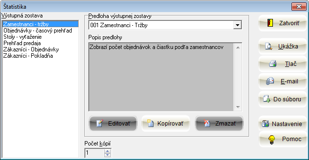 Štatistika Zákazníci